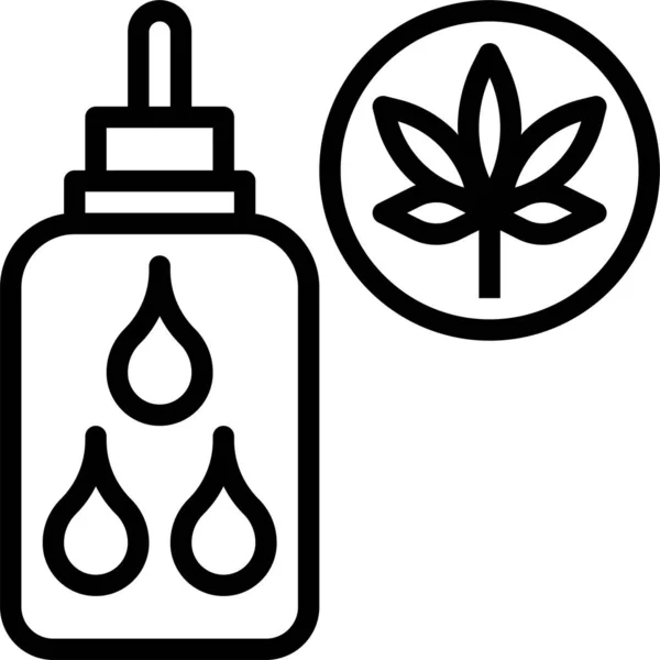 Cbd Cannabis Olaj Palack Ikon Fehér Háttér Vektor Illusztráció — Stock Vector