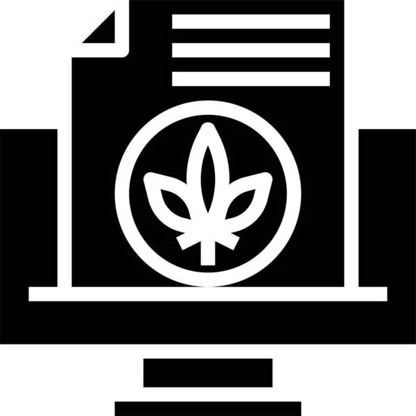 Marijuana Koncept Ikon Vektor Illustration — Stock vektor