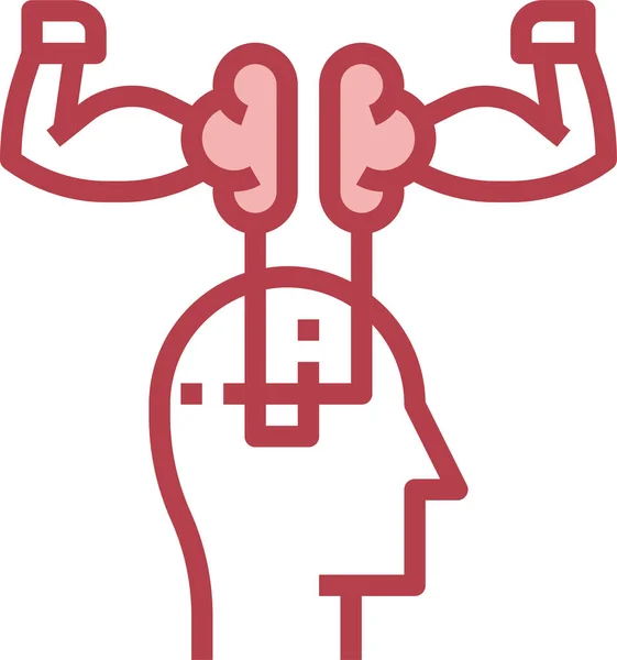 Ikona Výkonu Mozku Vektorová Ilustrace — Stockový vektor