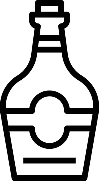Botella Alcohol Icono Vector Ilustración — Vector de stock