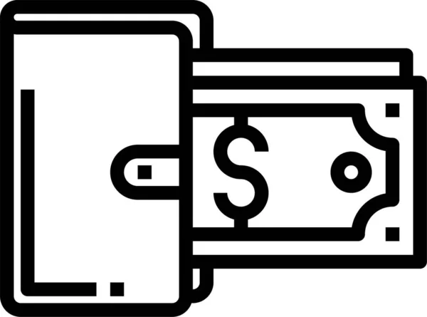 Icono Cartera Concepto Financiero Vector Ilustración — Archivo Imágenes Vectoriales