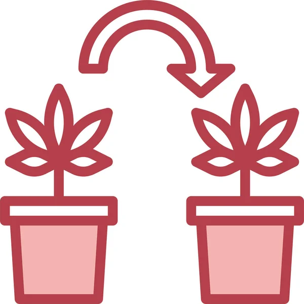 Ícone Clonagem Cannabis Ilustração Vetorial —  Vetores de Stock