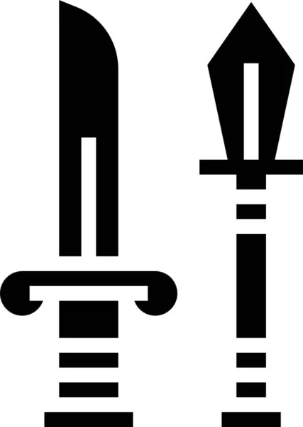 Schwert Symbol Vektor Illustration — Stockvektor