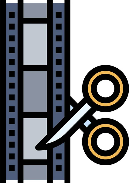 Clip Editing Montage Symbol Vektorillustration — Stockvektor