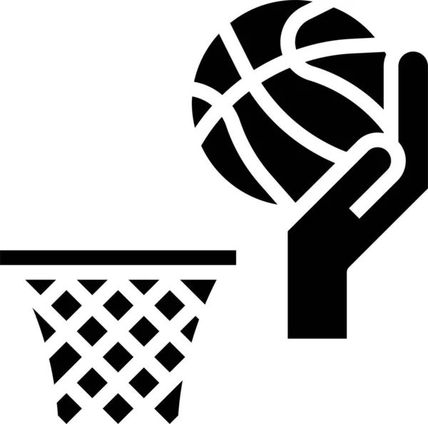 Basketbol Ikonu Vektör Illüstrasyonu — Stok Vektör