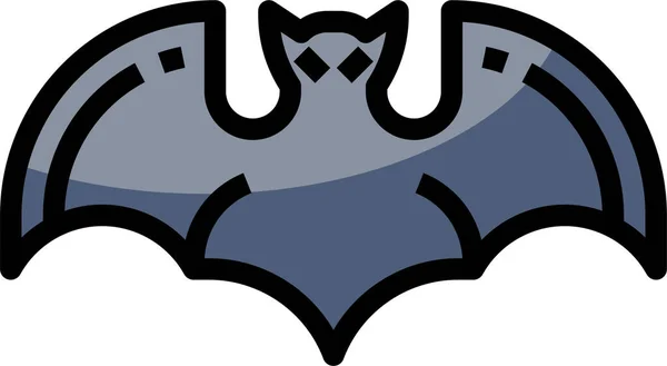 Halloween Bat Icon Vector Design Isolated White Background — Stock Vector