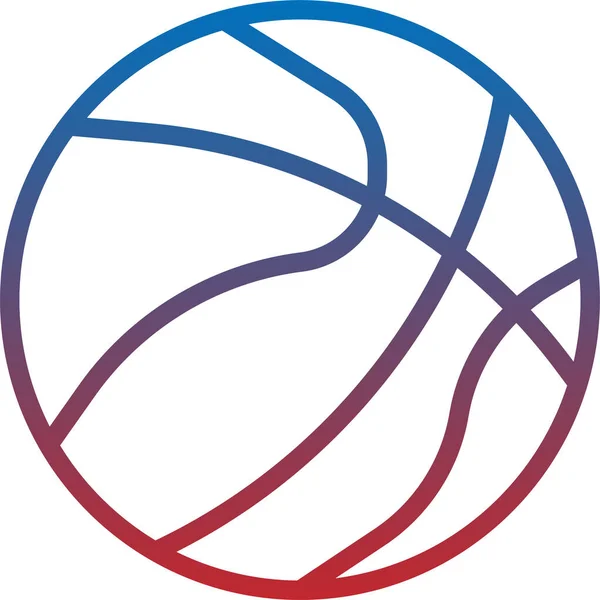 Basketbol Topu Simgesi Vektör Illüstrasyonu — Stok Vektör