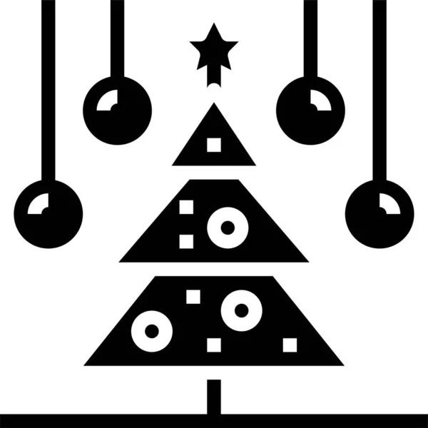 Εικονίδιο Χριστουγεννιάτικο Δέντρο Διανυσματική Απεικόνιση — Διανυσματικό Αρχείο