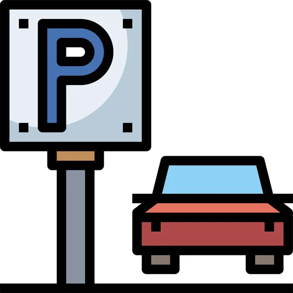 Векторна Піктограма Паркування Автомобілів — стоковий вектор