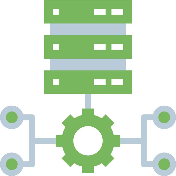 Ícone Processamento Dados Ilustração Vetorial — Vetor de Stock