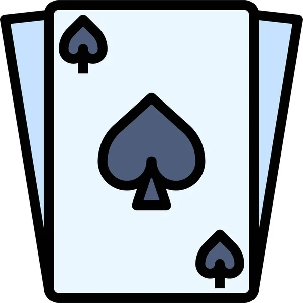 Concept Poker Icône Vectoriel Illustration — Image vectorielle