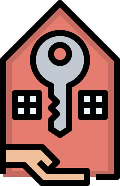 Immobilien Konzept Symbol Vektor Illustration — Stockvektor