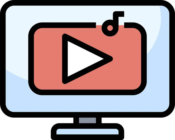 Reproductor Vídeo Interfaz Plantilla Reproductor Vídeo Para Smartphone Tablet — Vector de stock