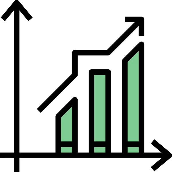 Ícone Gráfico Negócios Ilustração Vetorial — Vetor de Stock