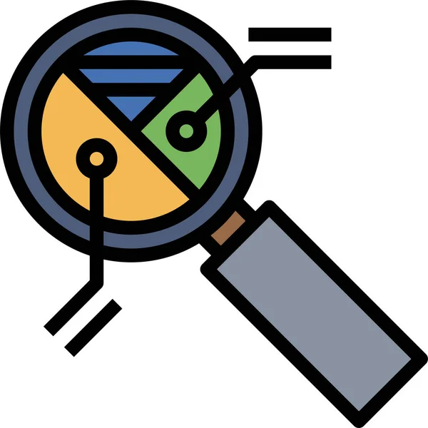 Ikona Ekonomické Analýzy Vektorová Ilustrace — Stockový vektor