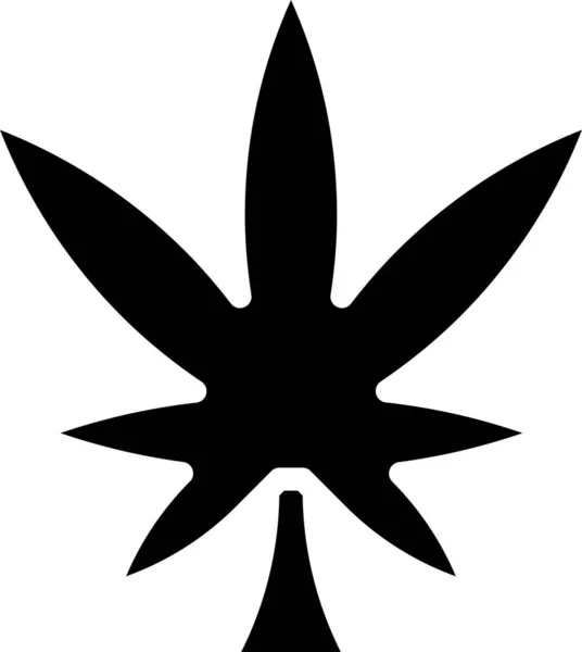 Desenho Logotipo Cannabis Ilustração Vetorial —  Vetores de Stock