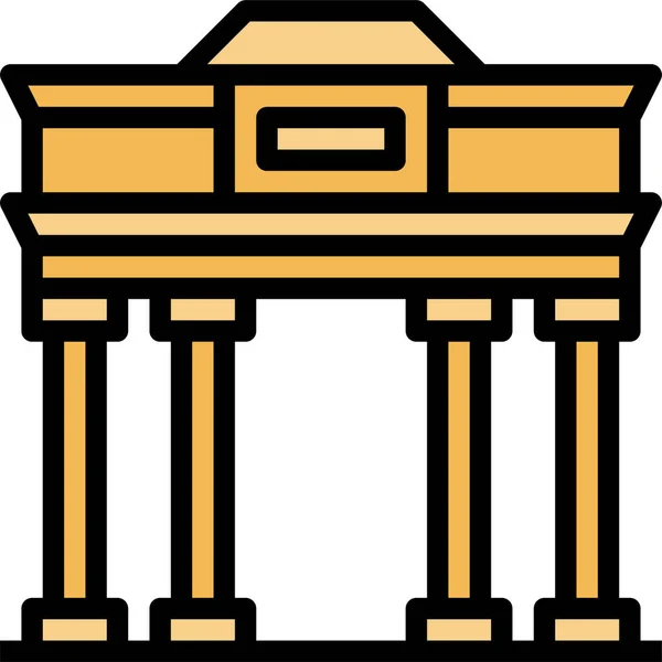 Brandenburg Gate Icon Vector Illustration — стоковий вектор