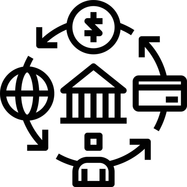Illustrazione Vettoriale Del Concetto Icona Aziendale Finanziaria — Vettoriale Stock