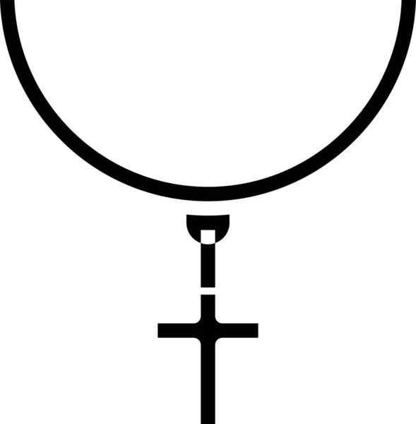 Icono Collar Cristiano Ilustración Vectorial — Vector de stock