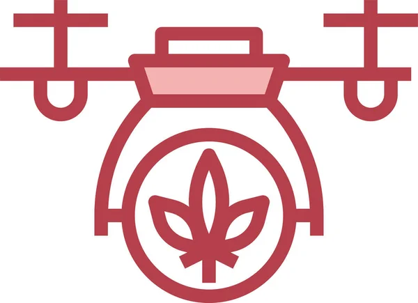 Medical Cannabis Dostawa Przez Drone Concept Vector Icon Design Marihuana — Wektor stockowy