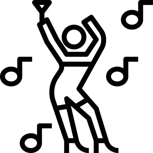 Dance Icon Vector Illustration — Stock Vector