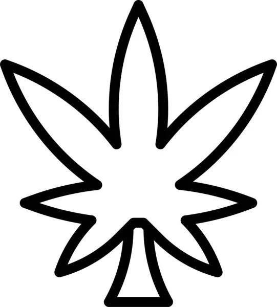 Desenho Logotipo Cannabis Ilustração Vetorial —  Vetores de Stock
