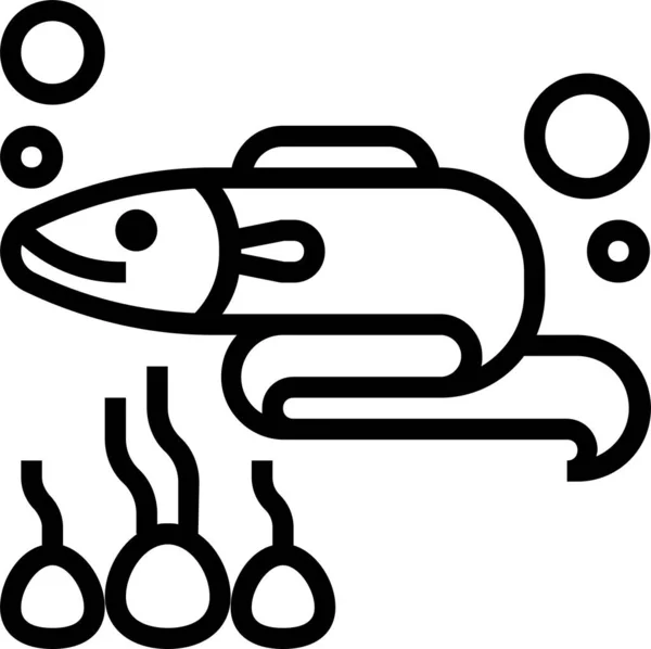 Eel Icon Vector Illustration — Stock Vector