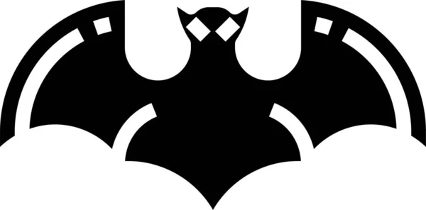 Halloween Bat Ikona Vektorový Design Izolované Bílém Pozadí — Stockový vektor