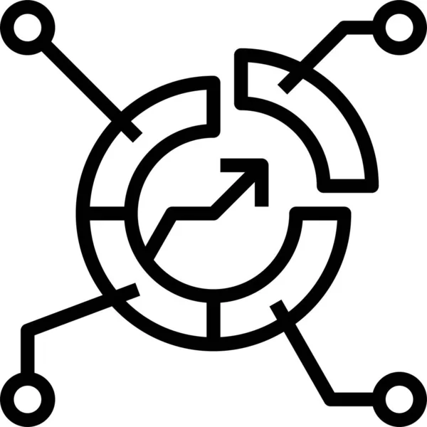 Ikona Obchodního Grafu Vektorová Ilustrace — Stockový vektor
