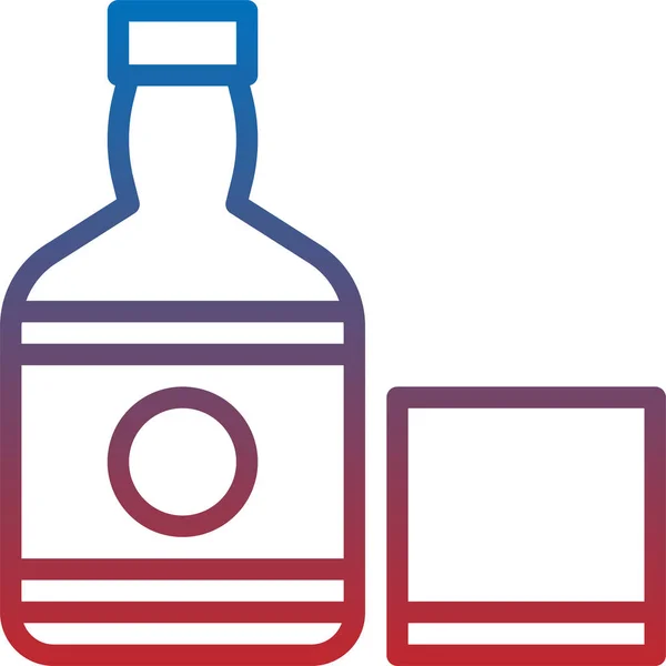 Naklejki Ikoną Whisky Napoje Alkoholowe Napoje Alkoholowe — Wektor stockowy