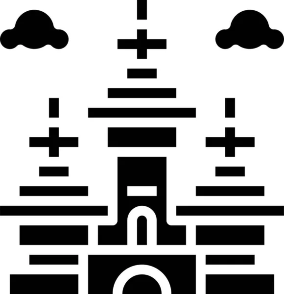 Ikona Angkor Wat Vektorová Ilustrace — Stockový vektor