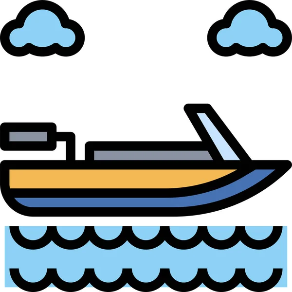 Иконка Лодки Векторная Иллюстрация — стоковый вектор