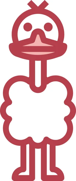 Icono Del Emú Ilustración Vectorial — Vector de stock