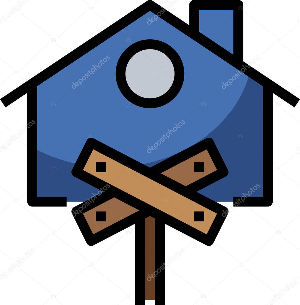 Eviction icon, vector illustration