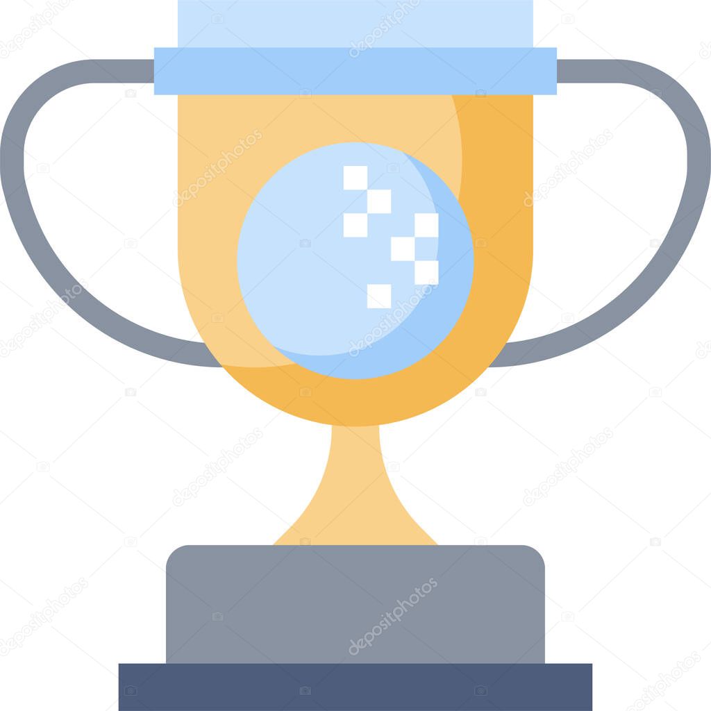 Sport trophy line icon, vector on white background