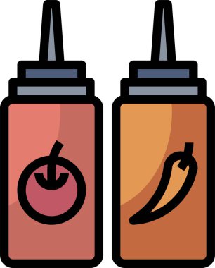 yiyecek ve içecek konsepti vektör modern resimleme simgesi 