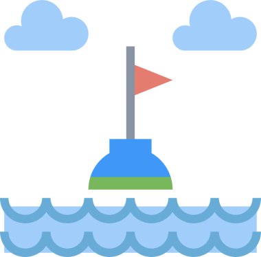 Şamandıra simgesi, vektör çizimi