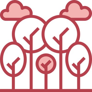 Orman simgesi, vektör illüstrasyonu