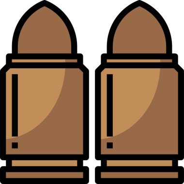 Cephane veya kurşun simgesi, vektör çizimi