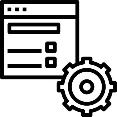 dişli simgesi, vektör çizimi 