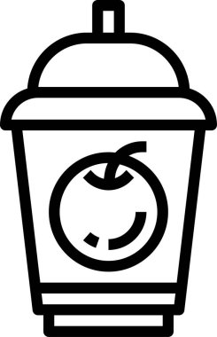 Meyve suyu ikonu, vektör illüstrasyonu