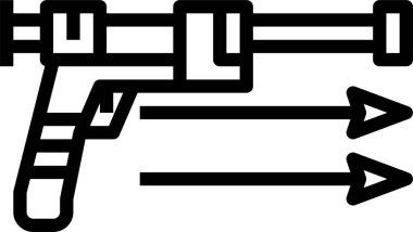 silah simgesi, vektör illüstrasyonu