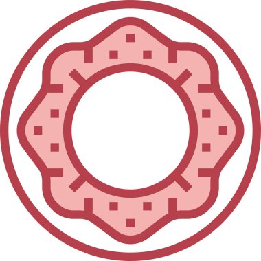 donut simgesi, vektör çizimi