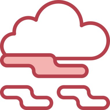 Foggy simgesi, vektör illüstrasyonu