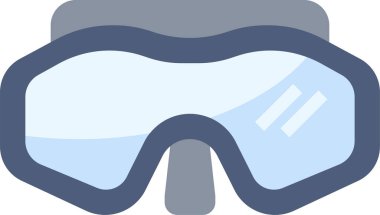 Dalış gözlüğü simgesi, vektör illüstrasyonu