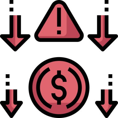 risk simgesi konsept vektör çizimi 