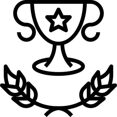 Kupa, ödül, vektör simgesi düz stilde.