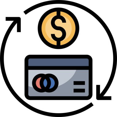 Kredi kartı vektör simgesi