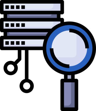 Veri analiz simgesi, vektör illüstrasyonu