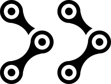 Bisiklet zinciri simgesi, vektör illüstrasyonu